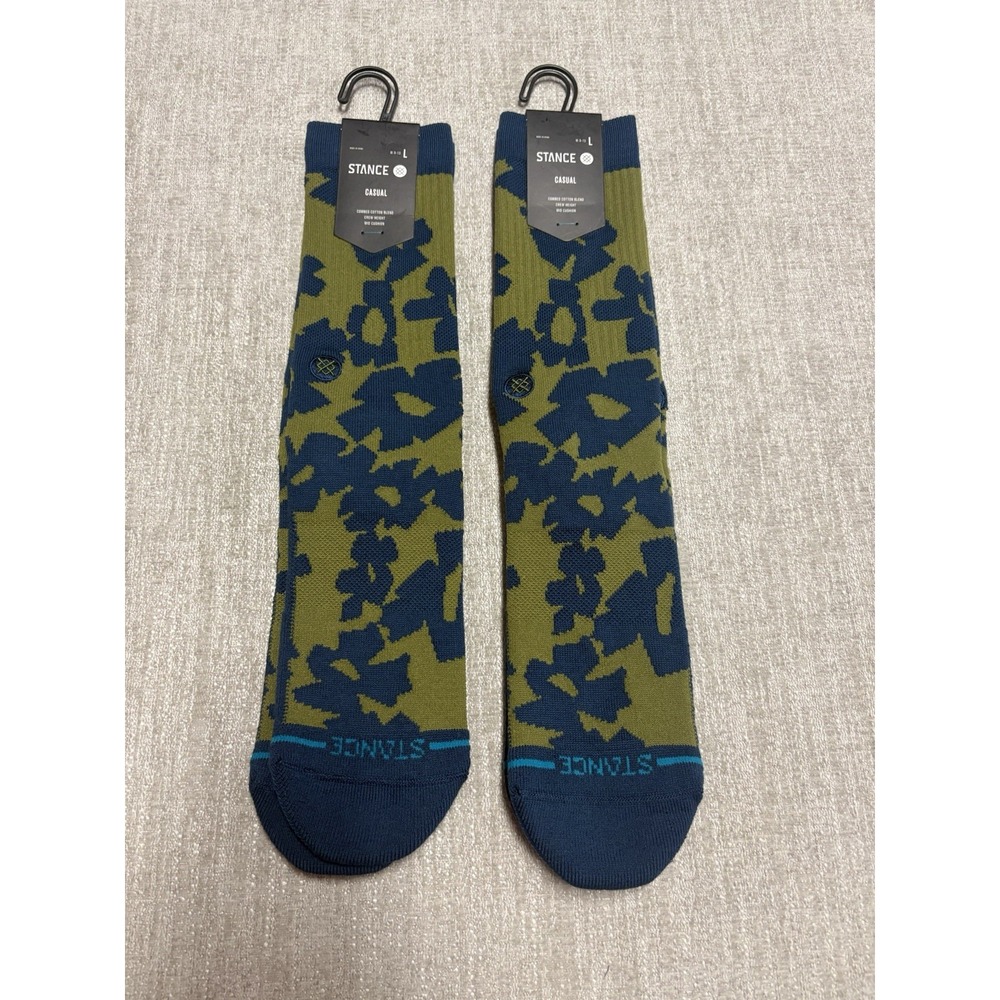 2 Pack Stance Combed Cotton Casual Socks Crew Mid-Cushion Large (9-13) Checkered